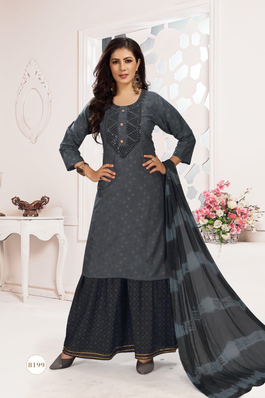 New Melody 1 Latest Designer Ethnic Wear Rayon Kurti Bottom And Dupatta Collection
